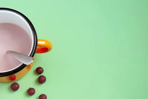 Cup of cocoa on bright background Stock Photos