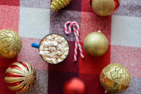 Cup of cocoa with marshmallows Foto stock