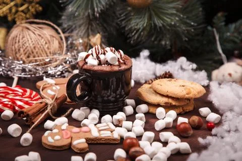 Cup of cocoa Stock Photos