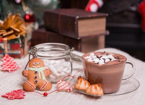 Cup of cocoa Stock Photos