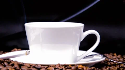 Cup of coffe and a cigarette concept Stock Footage 45488450