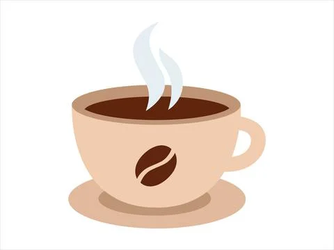 Cup of Coffe with flat style Stock Illustration