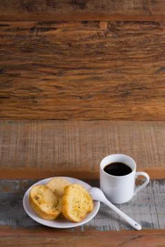 Cup of Coffe with Toasts Foto stock