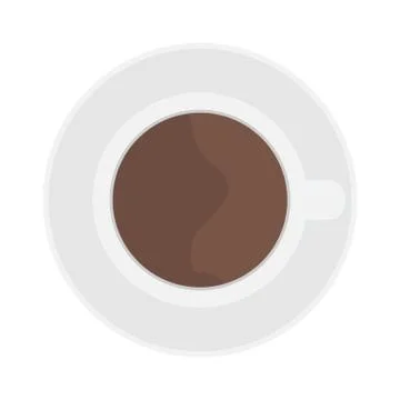 Cup coffe top view vector illustration Stock Illustration
