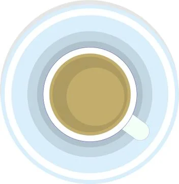 Cup of coffee above clean in ceramic or glass isolated icon vector illustration Stock Illustration