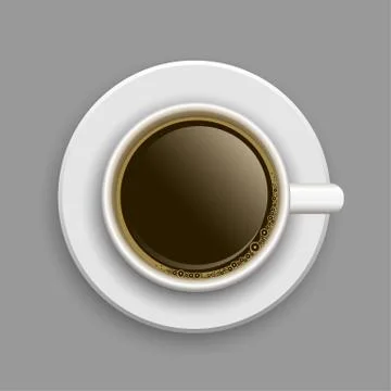Cup of coffee above Illustrazione stock