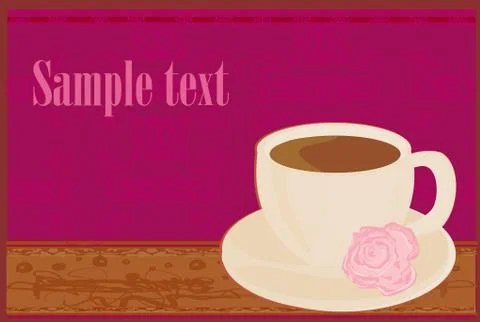 Cup of coffee with abstract design elements. vector illustration. Stock Illustration