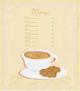 Cup of coffee with abstract design elements Stockillustratie