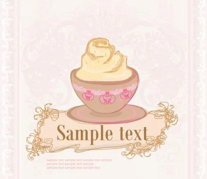 Cup of coffee with abstract design elements. vector illustration. Stock Illustration