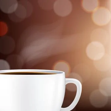 Cup with coffee and bokeh Stock Illustration