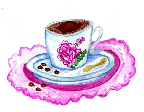 Cup of Coffee Art Stock Illustration
