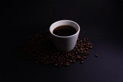 Cup of coffee in backlight Stock Photos