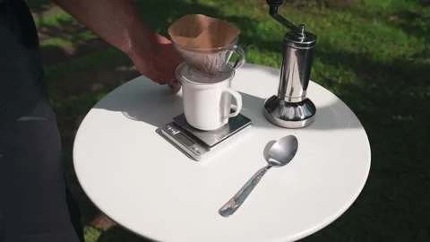 Cup of coffee with bean Video stock 133627643