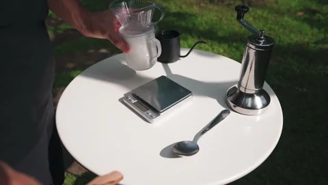 Cup of coffee with bean Video stock 133627865