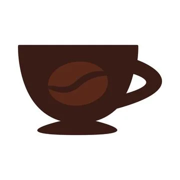 Cup with a coffee bean symbol イラスト素材