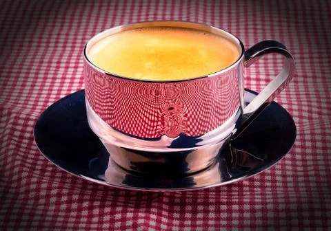 Cup of Coffee with beans Stock Photos