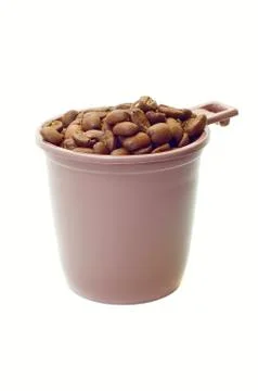 Cup with coffee beans Stockfoto's