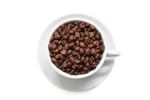 A cup of coffee beans Stock Photos