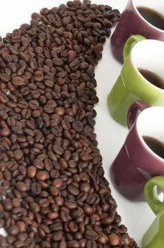 Cup of coffee with beans Stock-Fotos