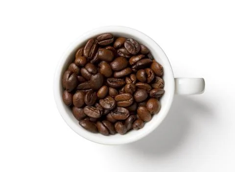 Cup of Coffee Beans Stock Photos