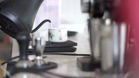 A cup of coffee being brewed Stock Footage 259794014