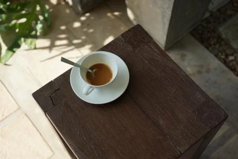 A cup of coffee between seminar break Stockfoto's