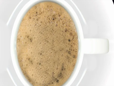 Cup of coffee on black background Stock Footage 78076095