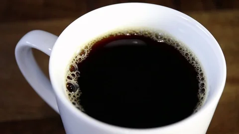 Cup of Coffee, black Video stock 85043411
