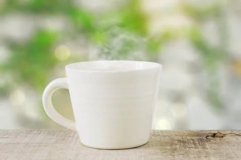 Cup of coffee with blurred background. Stock-Fotos