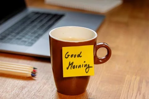 Cup of coffee on the business table Stock Photos