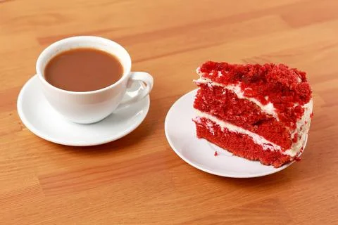 A cup of coffee with cake Foto stock