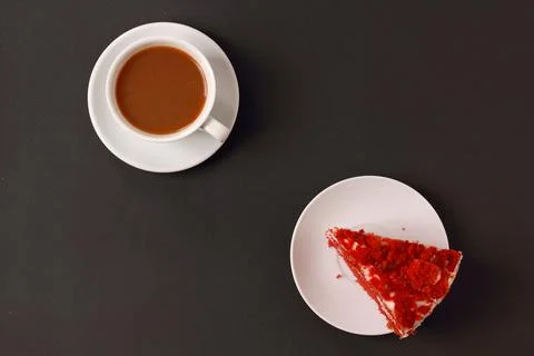 A cup of coffee with cake Stock Photos