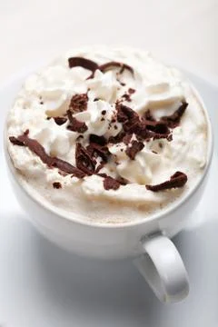 Cup of coffee with chocolate Stock Photos