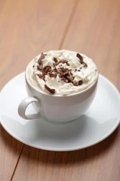 Cup of coffee with chocolate Stock Photos