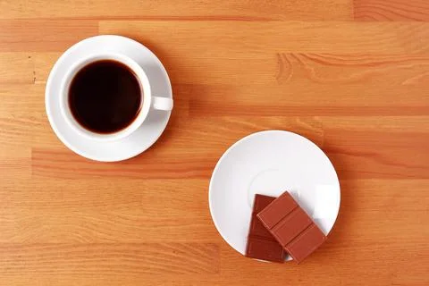 A cup of coffee with chocolate Stock Photos