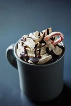 Cup of coffee with chocolate Stock Photos