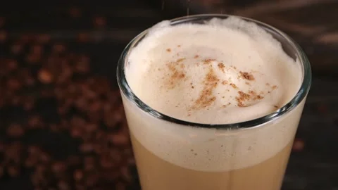 Cup of coffee with cinnamon Stock Footage 141206002