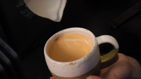 Cup of coffee close-up Stock Footage 125665504