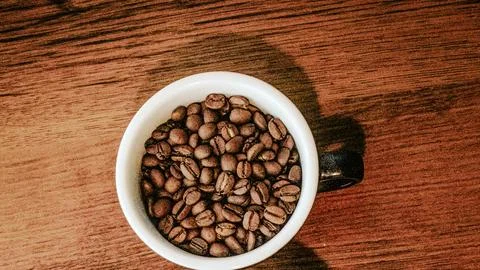 Cup for Coffee - Coffee Beans In A Cup Photos