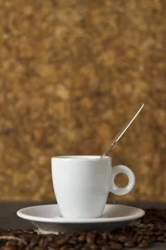 Cup of coffee with coffee beans Foto stock