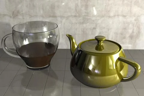 Cup of coffee with coffee Stock Illustration