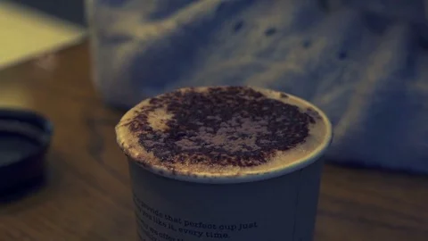Cup of Coffee in Coffee Shop Видео 69739268