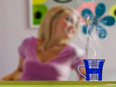 Cup of coffee, concept Stock Photos