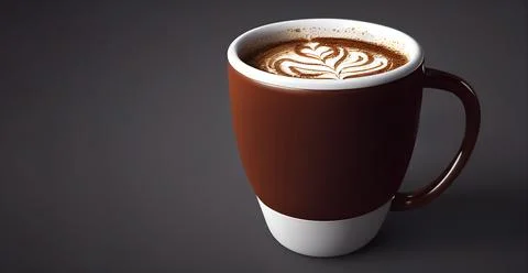 Cup of coffee with cream Stock Illustration