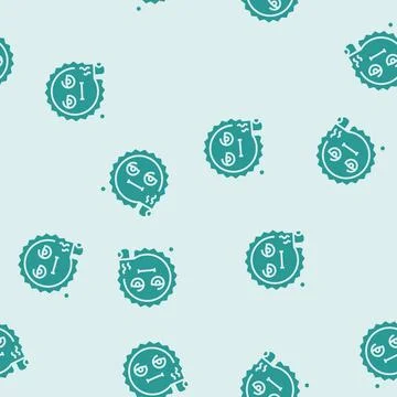 Cup coffee cute sun character glyph seamless pattern イラスト素材