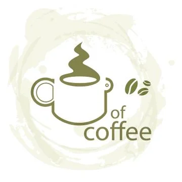 Cup of coffee on dirty background  Stock Illustration