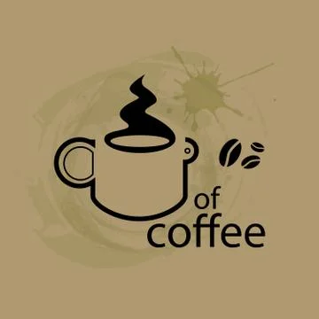 Cup of coffee on dirty background  Illustrazione stock