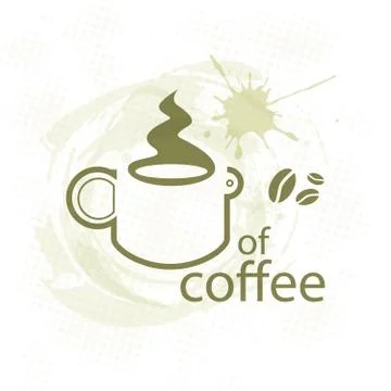 Cup of coffee on dirty background  Stock Illustration