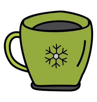 A cup of coffee doodle design vector Stock Illustration