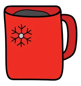 A cup of coffee doodle design vector Stock Illustration